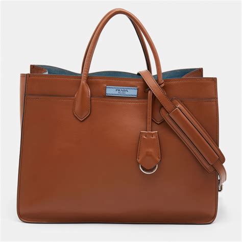 borsa prada etiquette|Etiquette leather tote Prada Brown in Leather .